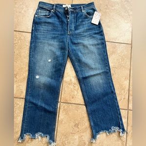 FREE PEOPLE Jeans  /  Dark Blue Wash  /  Size 29/34